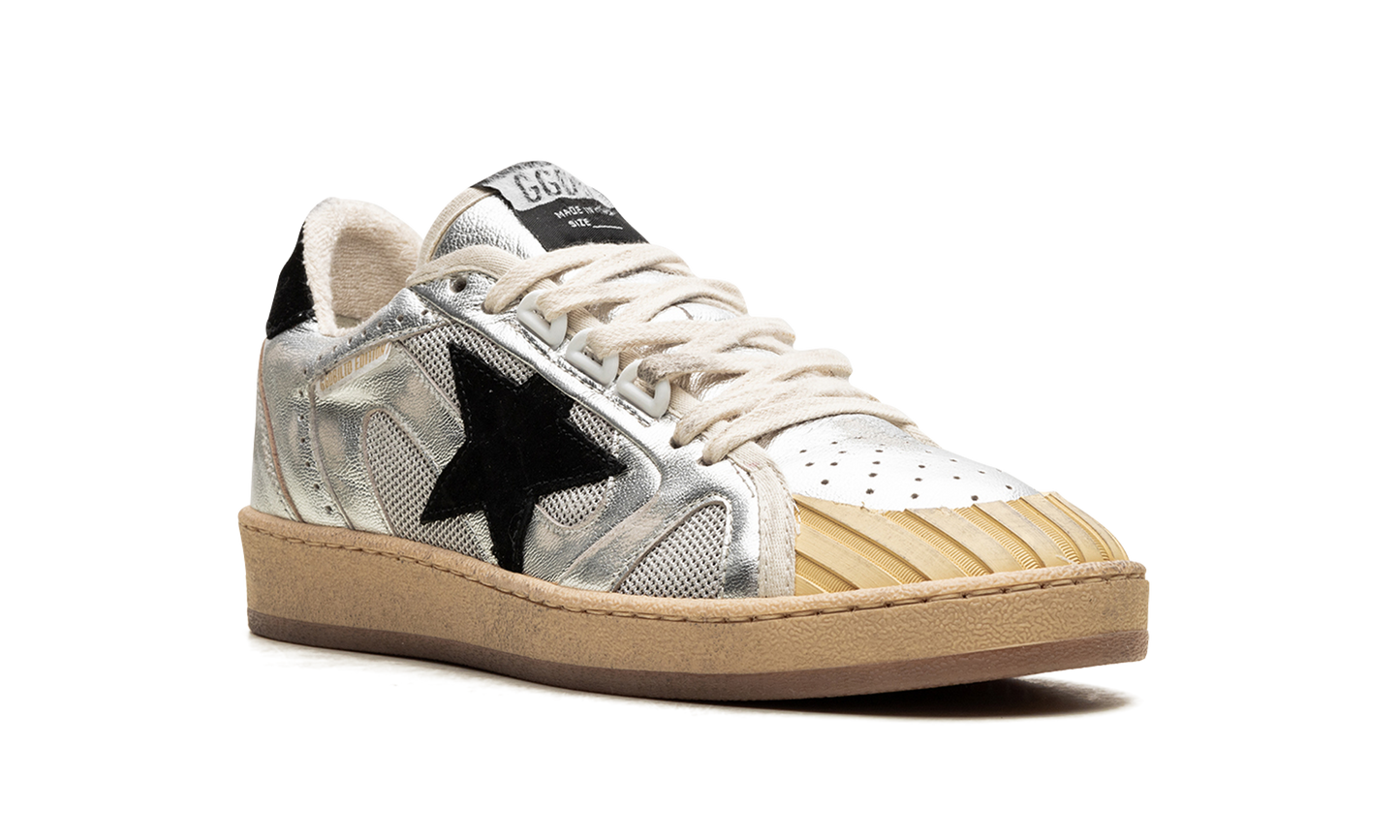 BALL STAR DOUBLE QUARTER WITH WAVES LAMINATED AND NET UPPER SUEDE STAR AND HEEL "SILVER BLACK" GWF00556.F005687.60246